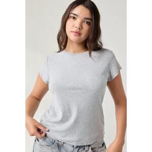 NWOT BDG Urban Outfitters Crewneck Short Sleeve Spill The Tee in Grey Small